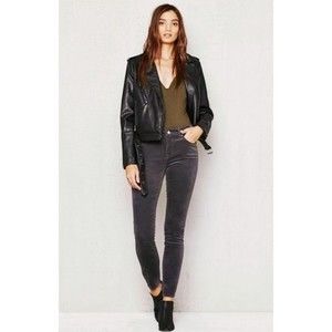 PacSun Mid Rise Skinniest Gray Velour / Velvet‎ Jeans